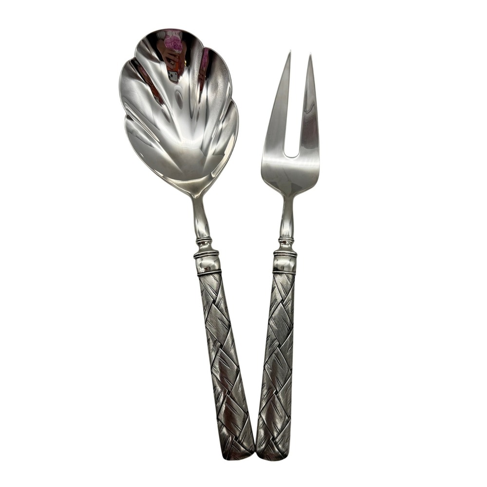 Yamazaki Troika Atria Serving Set Shell Spoon Cold Meat Fork 2pc stainless